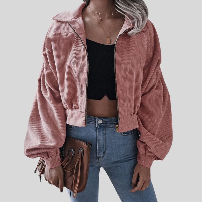 Veste Velours Femme Rose