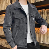 Veste Velours Gris Homme